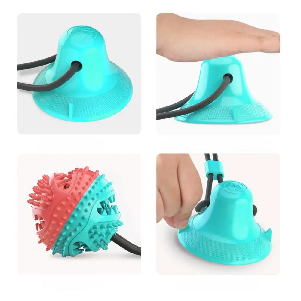 Juguete Interactivo con Ventosa para Perro - Mordedor, Puzzle y Limpiadientes