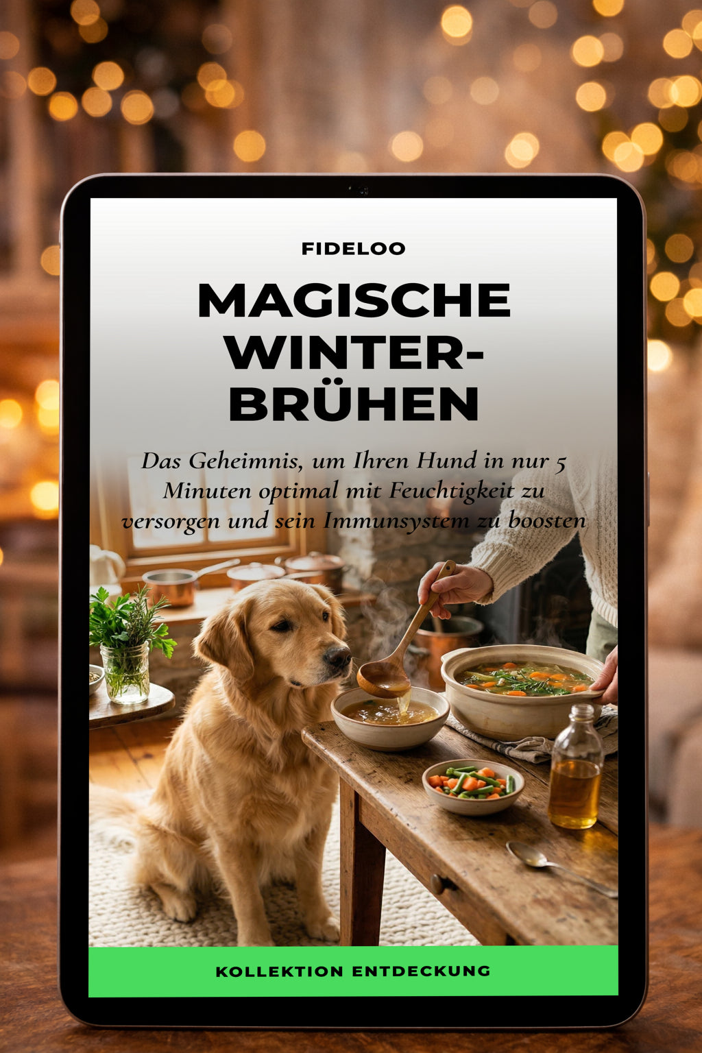 Gratis E-Book: Winter-Brühen für Ihren Hund