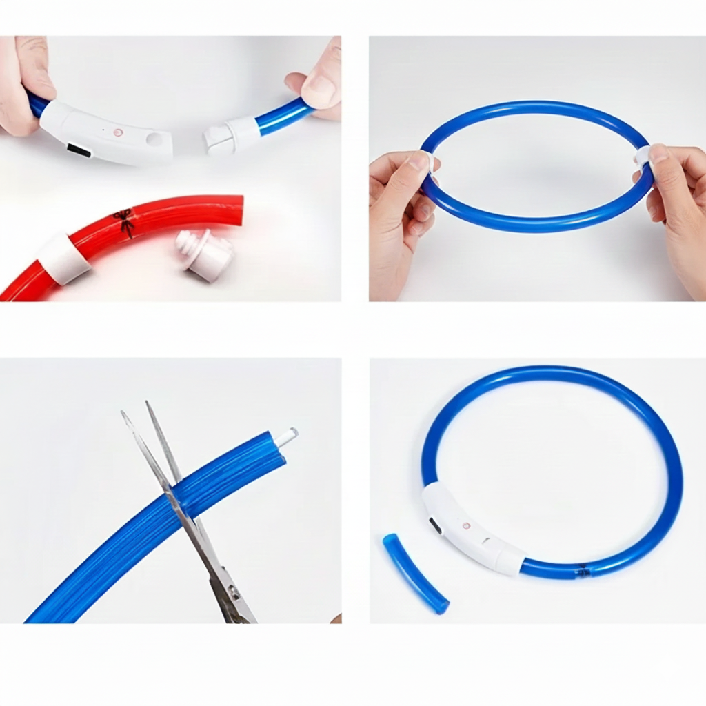 Leuchtendes LED-Hundehalsband – USB Aufladbar für hohe Sichtbarkeit (S-L)