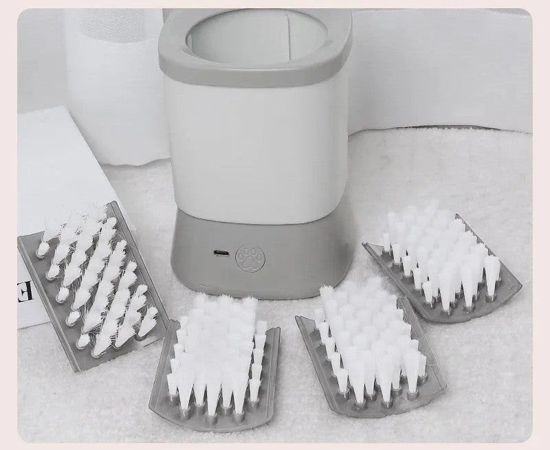 Nettoyeur de Pattes Électrique Automatique – Lave-Pieds Rotatif 360° pour Chien et Chat