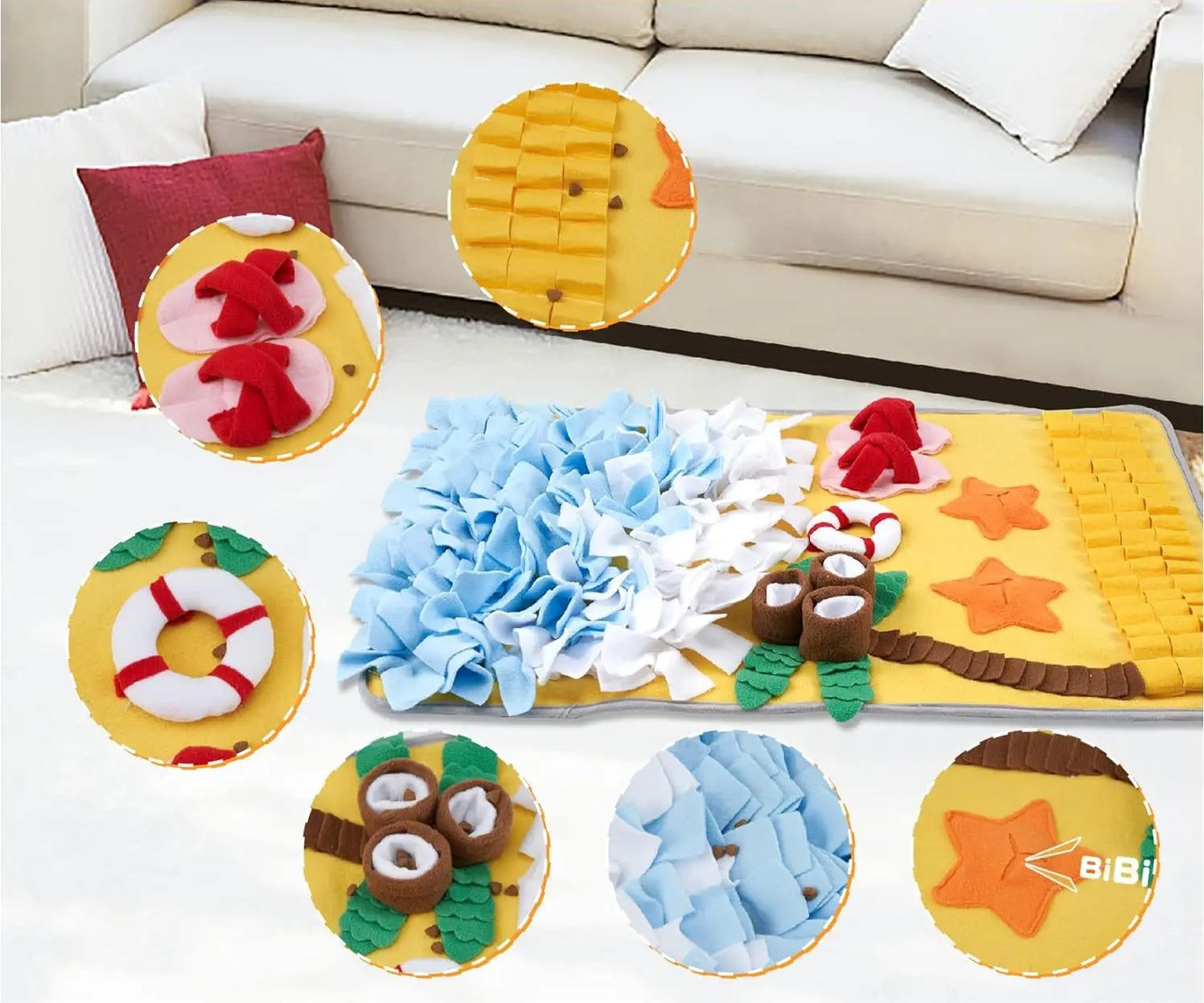 Tapis de Fouille Interactif pour Chien – Entraînement Cérébral, Anti-Stress & Gamelle Lente