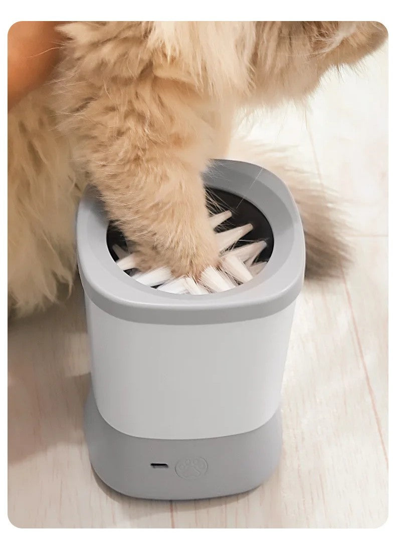 Nettoyeur de Pattes Électrique Automatique – Lave-Pieds Rotatif 360° pour Chien et Chat