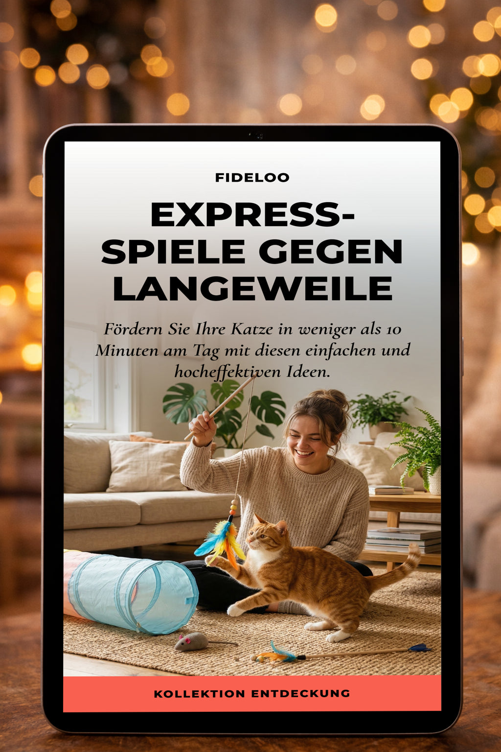 Katze langweilt sich? Gratis E-Book mit Sofort-Spielen