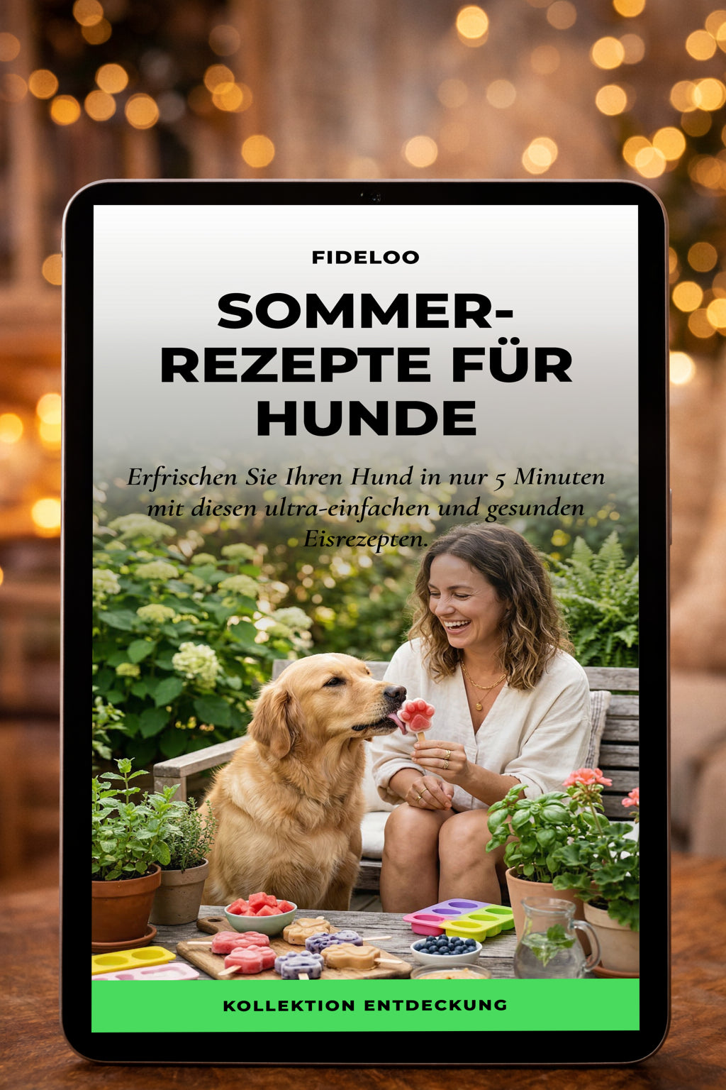 Gratis E-Book: 5 Eisrezepte für Hunde | Fideloo