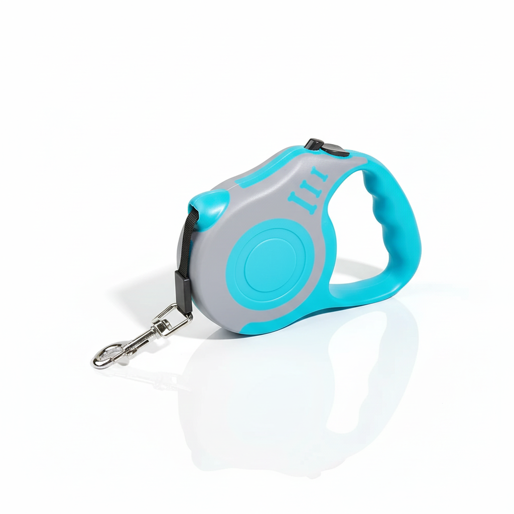 Ergonomische Rollleine für kleine Hunde & Katzen (3m / 5m) – Mit Stopp-Taste & Soft-Griff