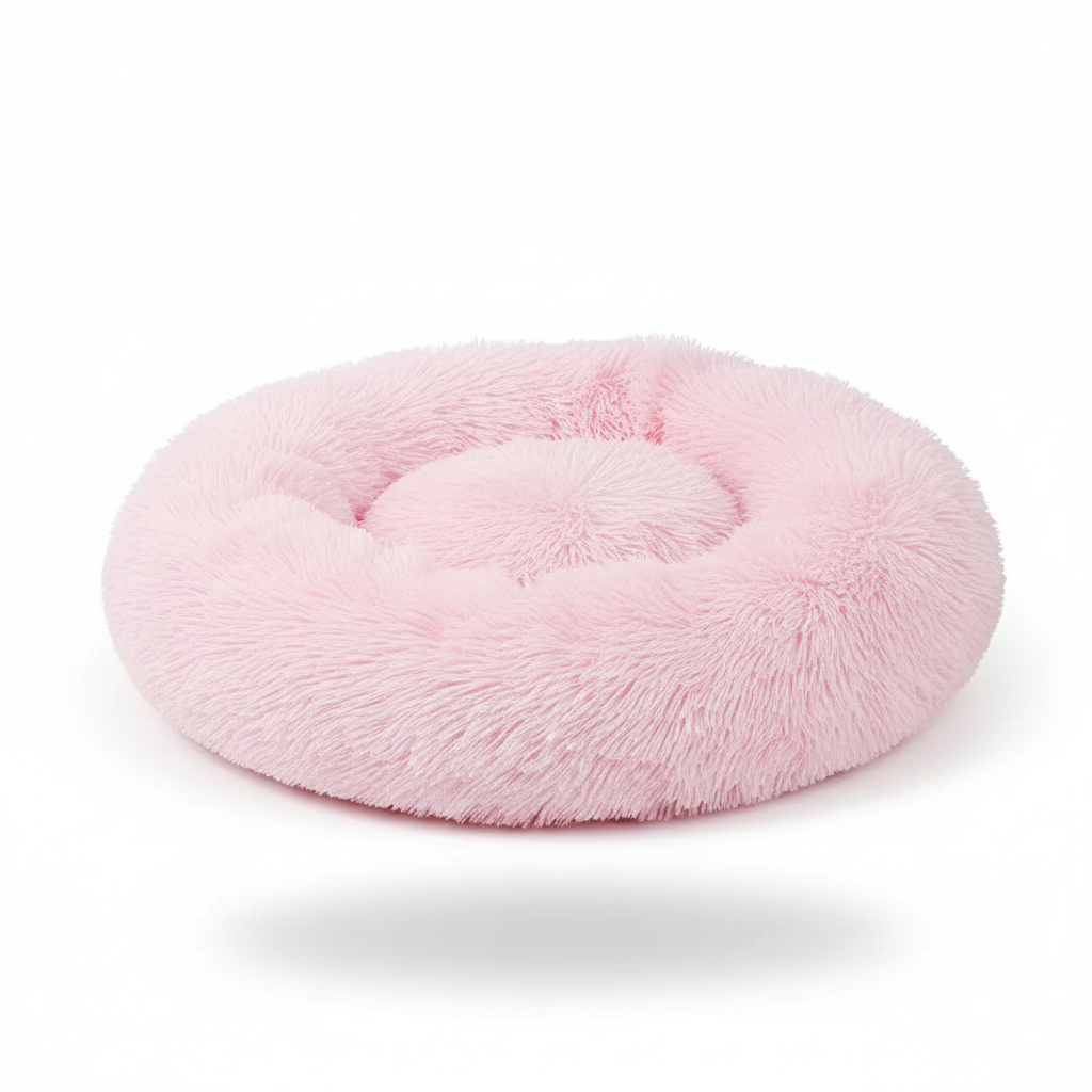 Lit Apaisant Donut pour Chien et Chat – Peluche Ultra Douce & Moelleuse