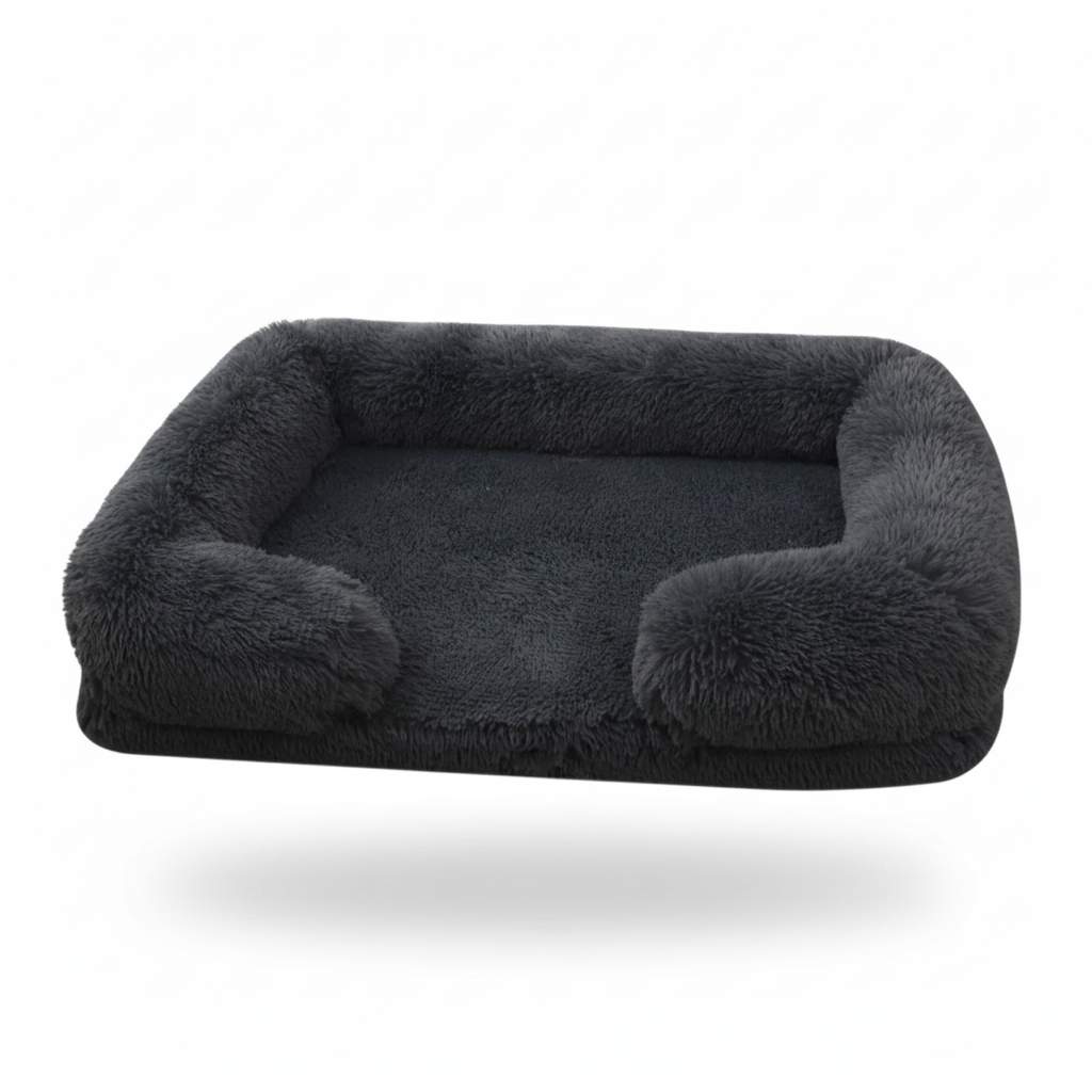 Orthopedic Plush Dog Sofa Bed – Waterproof & Removable Cover