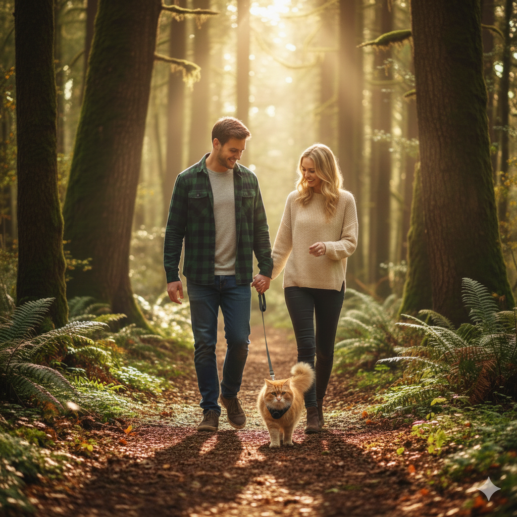 Escape-Proof Cat Harness & Leash Set – Soft Mesh Adjustable Walking Vest