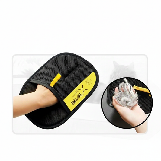 Gant et Brosse Électrostatique 2-en-1 Anti-Poils