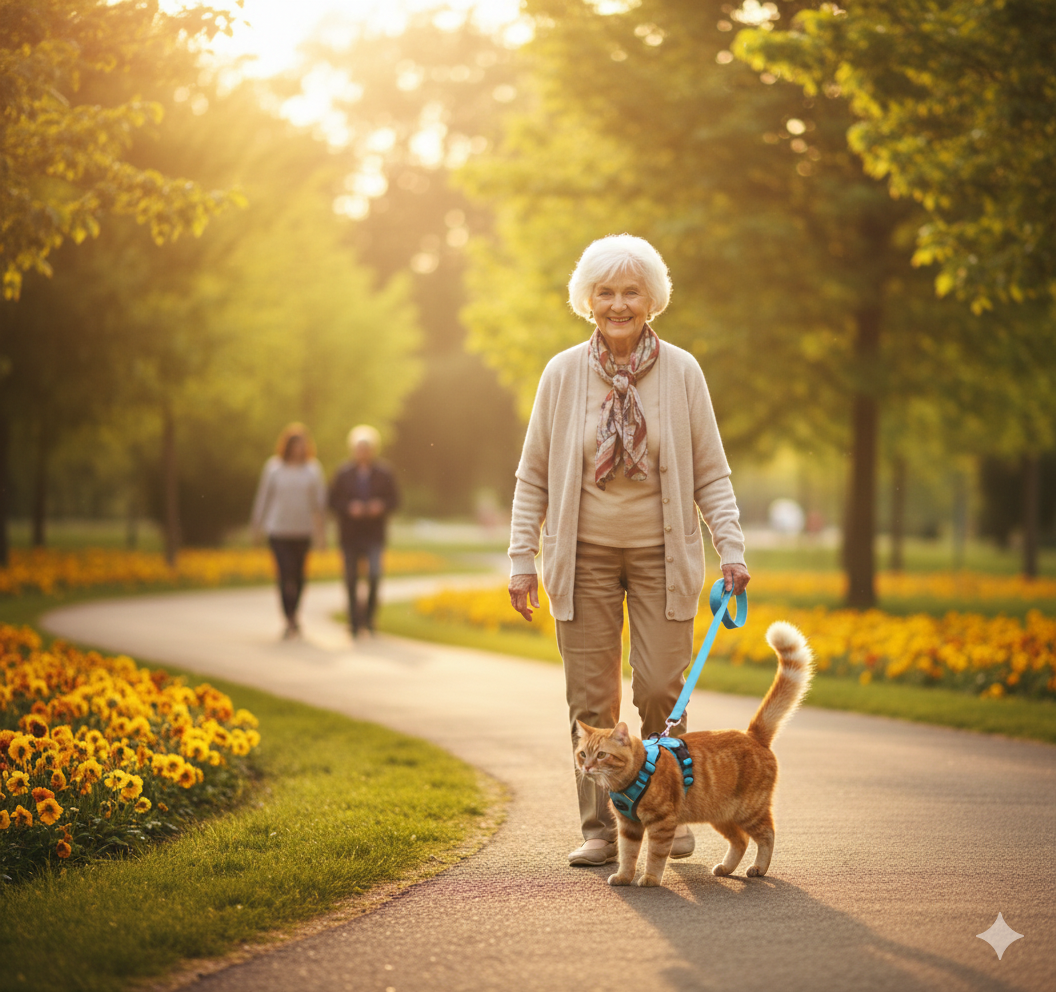 Escape-Proof Cat Harness & Leash Set – Soft Mesh Adjustable Walking Vest
