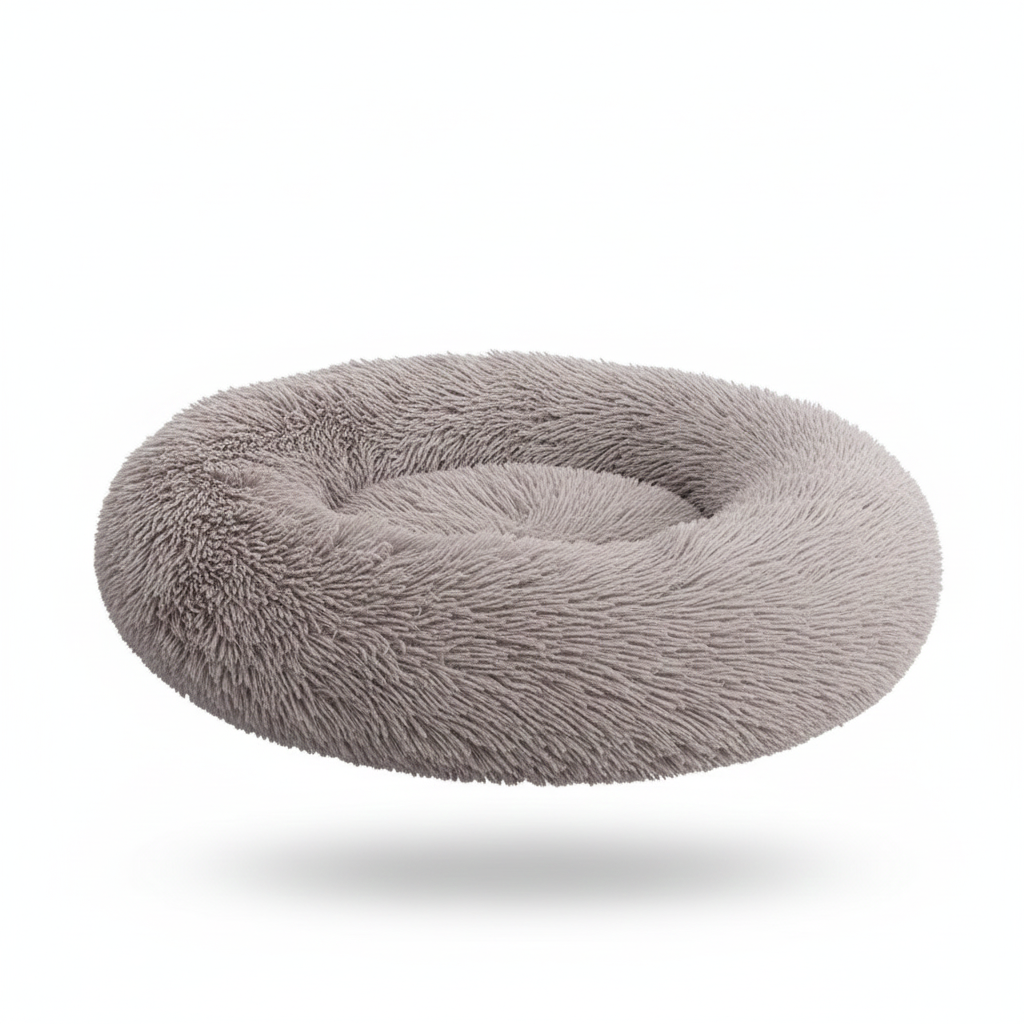 Lit Apaisant Donut pour Chien et Chat – Peluche Ultra Douce & Moelleuse