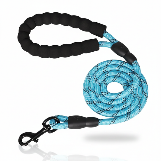 Laisse Chien Robuste avec Poignée Rembourrée – Corde de Traction Réfléchissante Haute Résistance (1.5m / 2m / 3m)