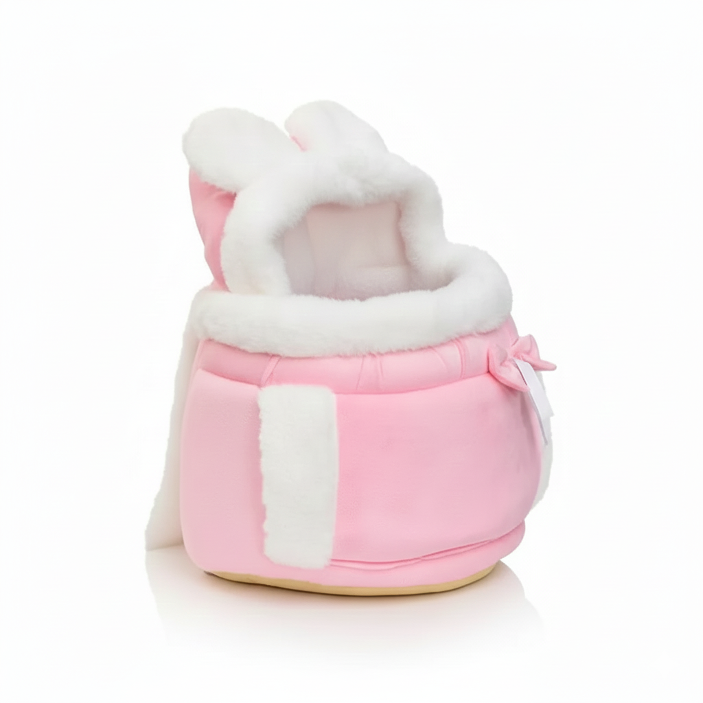 Cozy Winter Velvet Pet Carrier Backpack with Built-in Hand Warmer Pockets