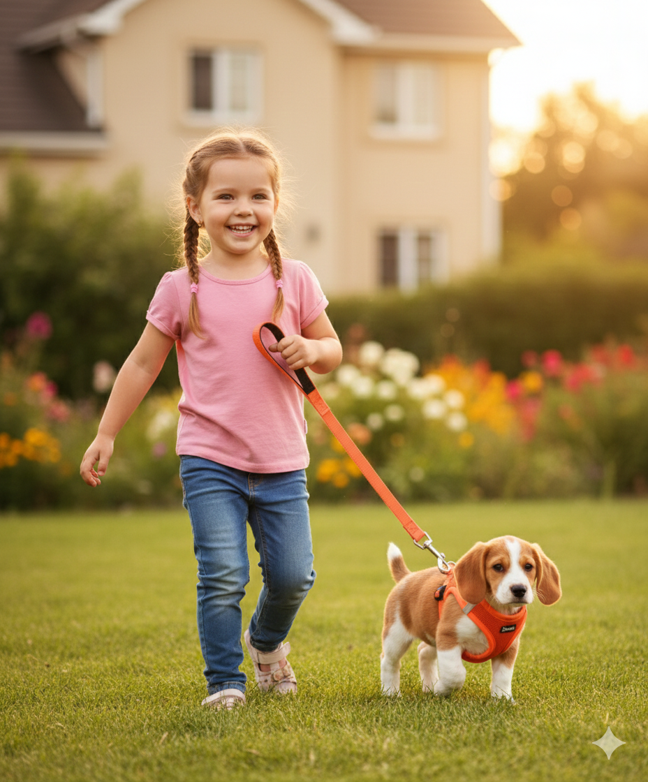 Ensemble Harnais Gilet "Step-In" & Laisse – Confort Respirant et Sécurité Nocturne