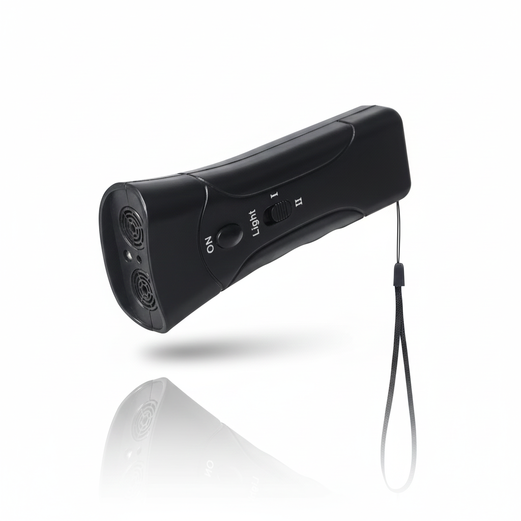 3-in-1 Ultrasonic Dog Repeller & Trainer – Handheld Anti-Bark Device with Flashlight