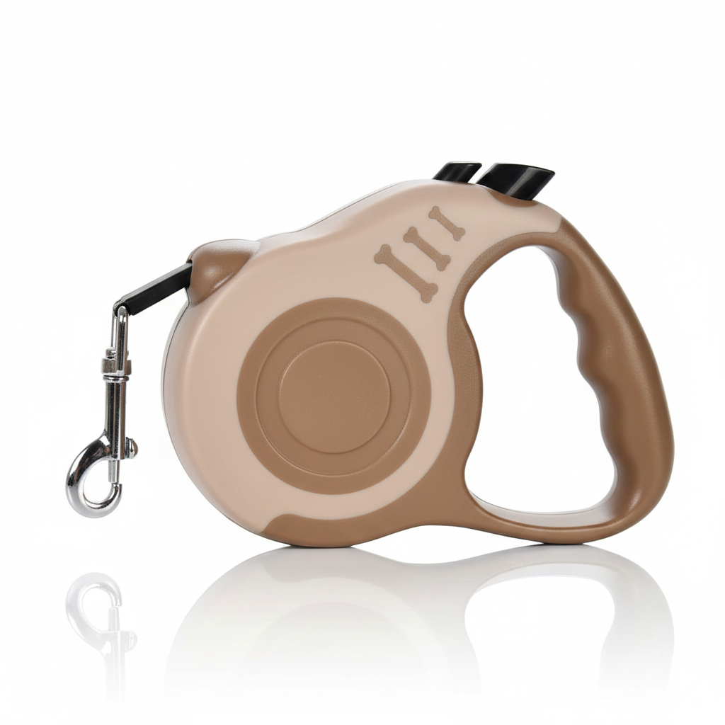 Ergonomische Rollleine für kleine Hunde & Katzen (3m / 5m) – Mit Stopp-Taste & Soft-Griff