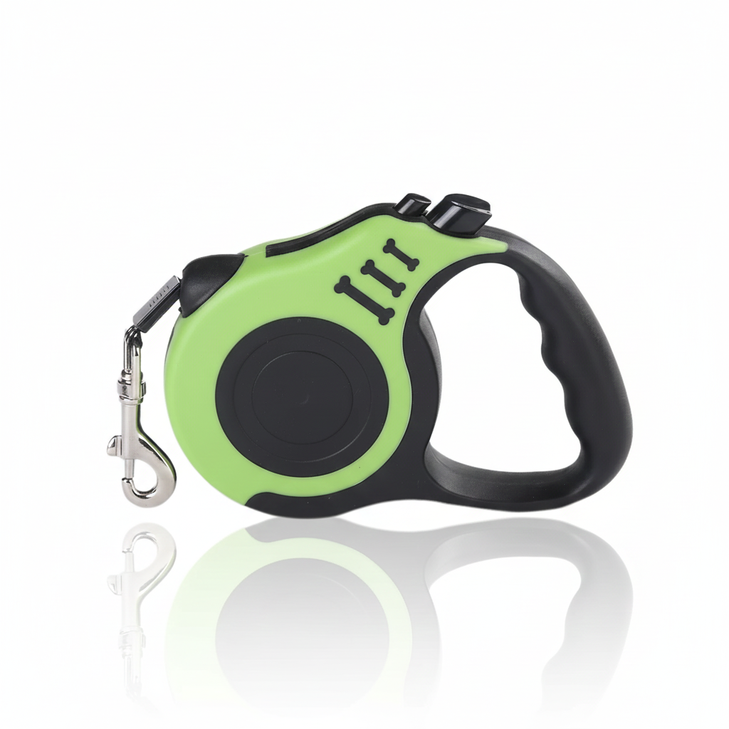 Ergonomische Rollleine für kleine Hunde & Katzen (3m / 5m) – Mit Stopp-Taste & Soft-Griff