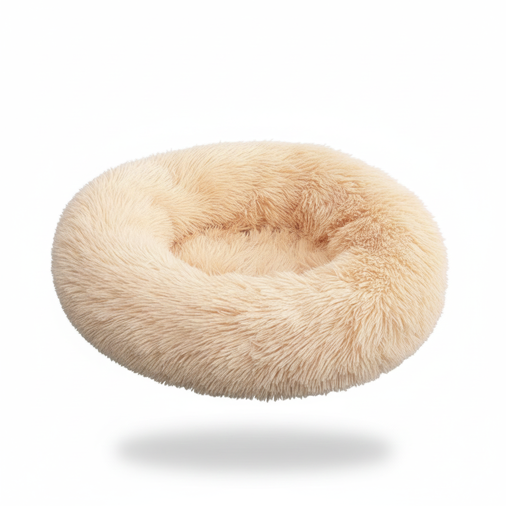 Lit Apaisant Donut pour Chien et Chat – Peluche Ultra Douce & Moelleuse