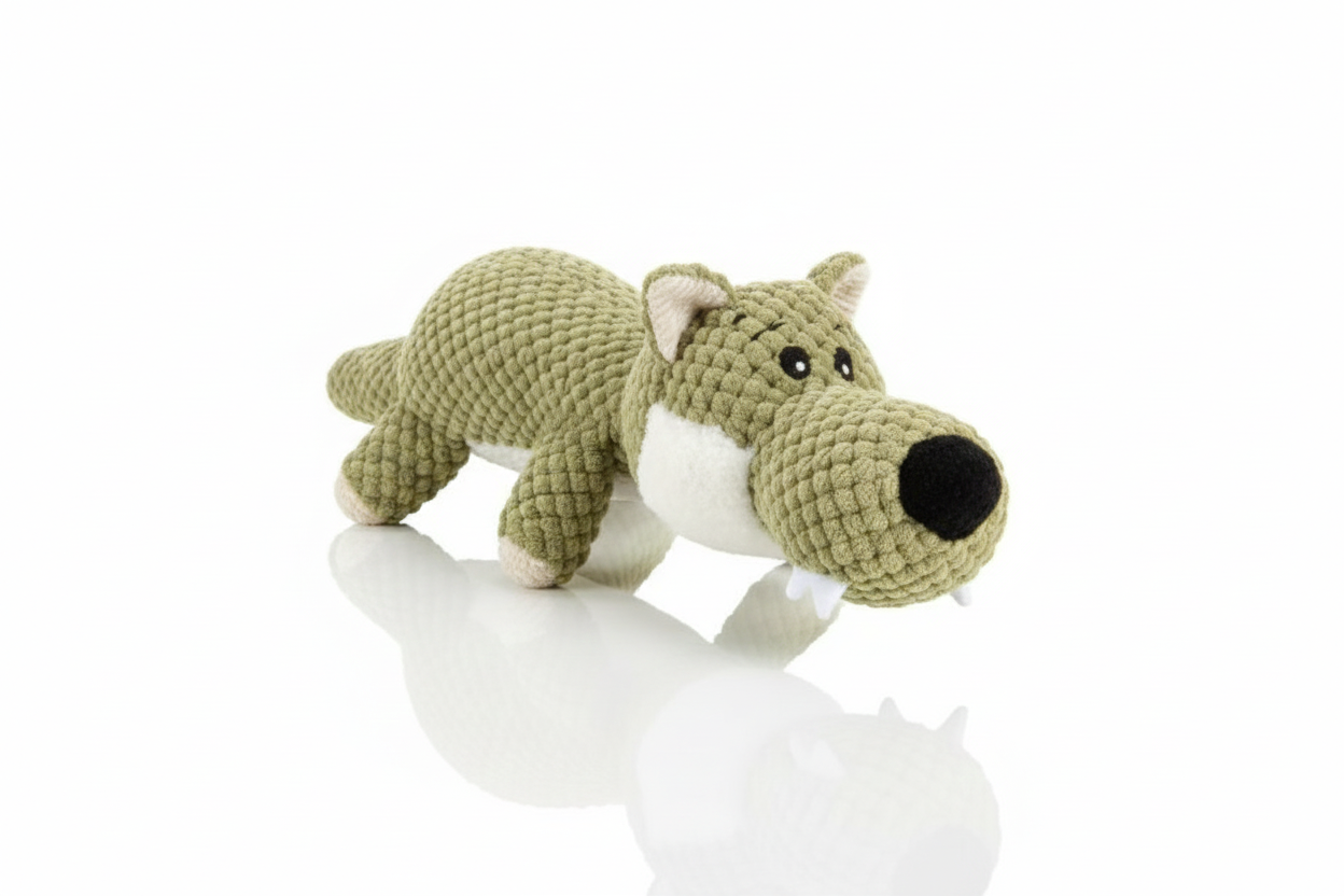 Peluche Sonore Vintage pour Chien – Jouet Interactif Lion, Éléphant & Loup