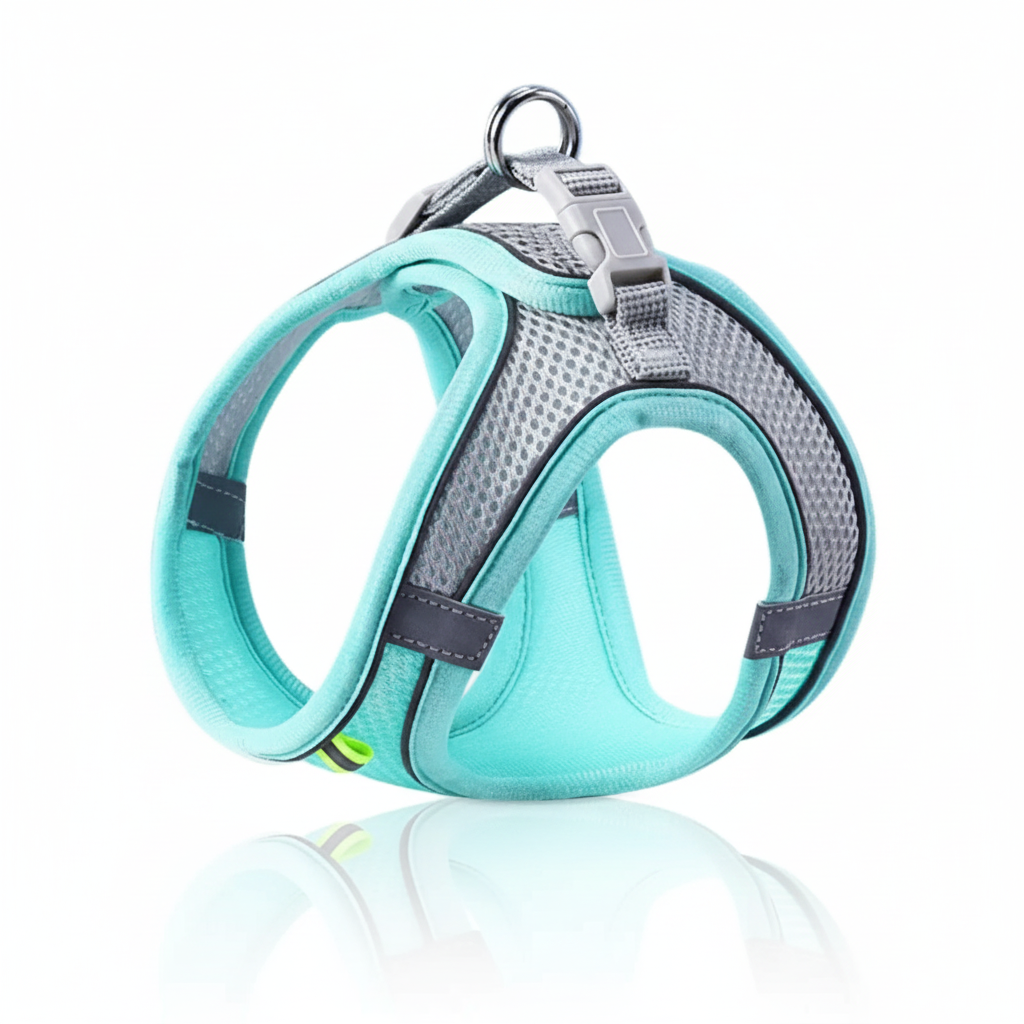 Ultra-Comfort Air Mesh Harness & Leash Set – Reflective No-Pull Vest