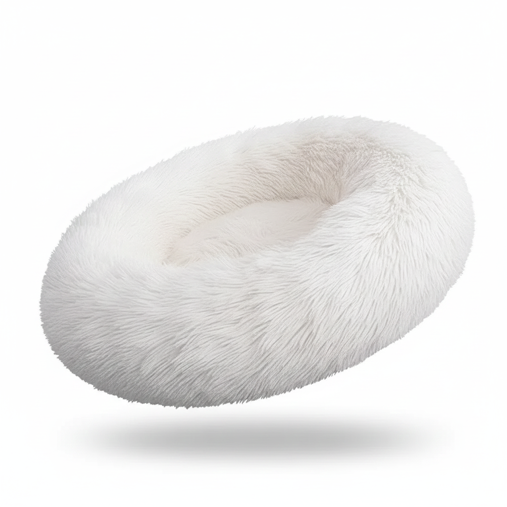 Lit Apaisant Donut pour Chien et Chat – Peluche Ultra Douce & Moelleuse