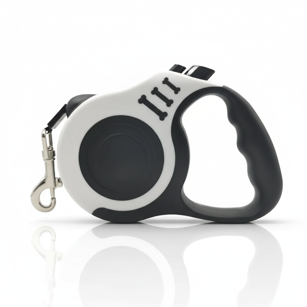 Ergonomische Rollleine für kleine Hunde & Katzen (3m / 5m) – Mit Stopp-Taste & Soft-Griff