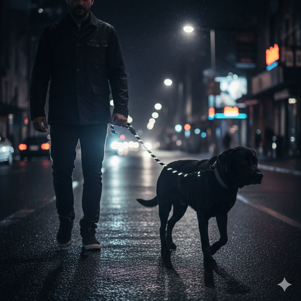 Laisse Chien Robuste avec Poignée Rembourrée – Corde de Traction Réfléchissante Haute Résistance (1.5m / 2m / 3m)