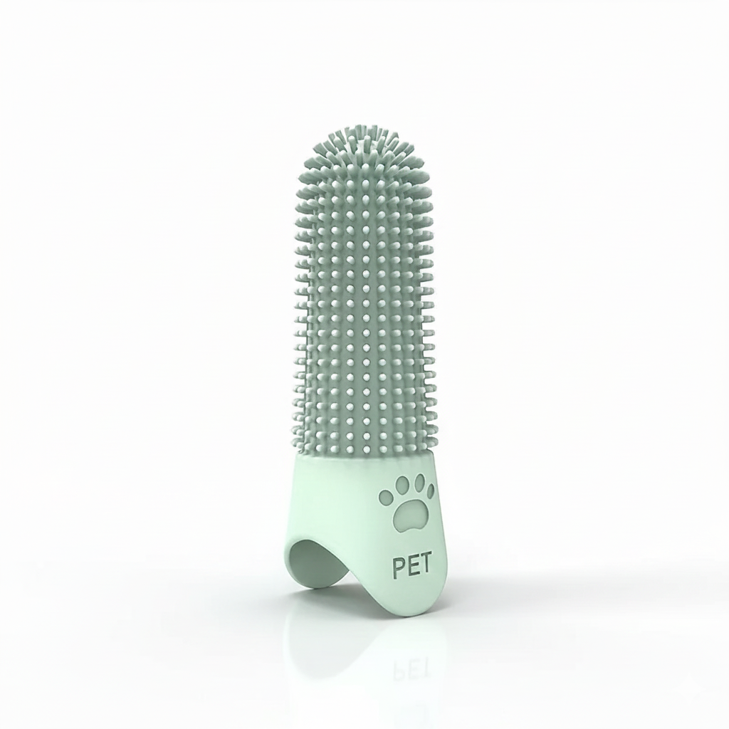 360° Soft Silicone Finger Toothbrush – Gentle Dental Care for Dogs & Cats