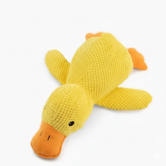 Canard en Peluche Apaisant pour Chien – Jouet Sonore Vintage & Soin Dentaire
