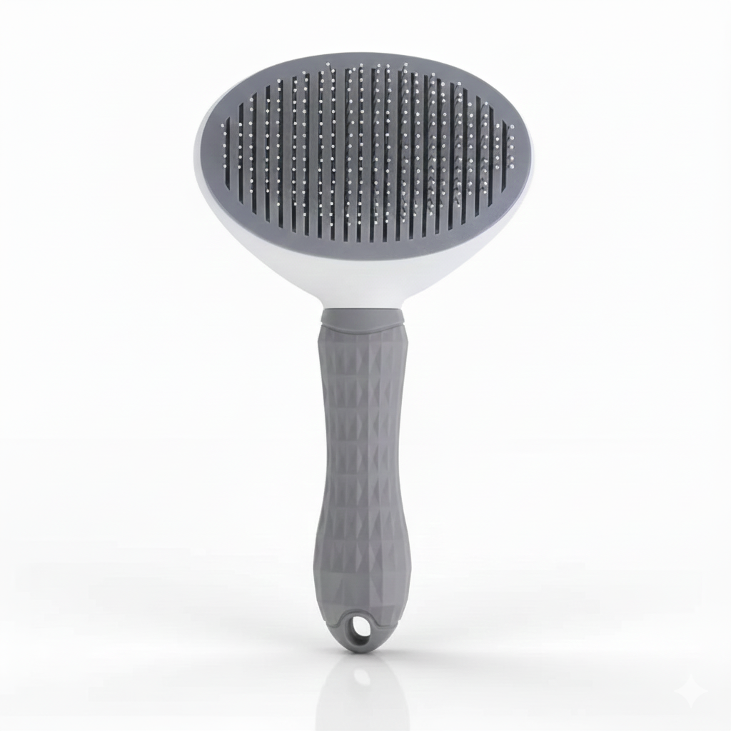 "One-Click" Self-Cleaning Slicker Brush – Massage & Grooming for Dogs & Cats