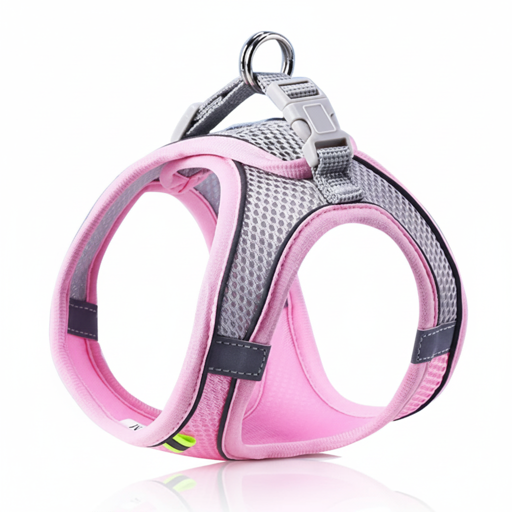 Ultra-Comfort Air Mesh Harness & Leash Set – Reflective No-Pull Vest