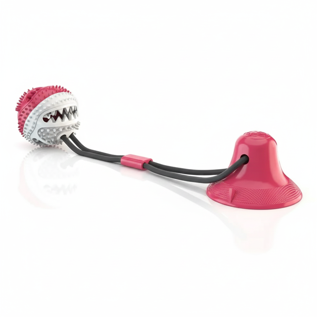 Juguete Interactivo con Ventosa para Perro - Mordedor, Puzzle y Limpiadientes