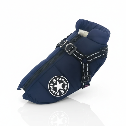 Veste d'Hiver Imperméable avec Harnais Intégré – Manteau pour Petits et Moyens Chiens