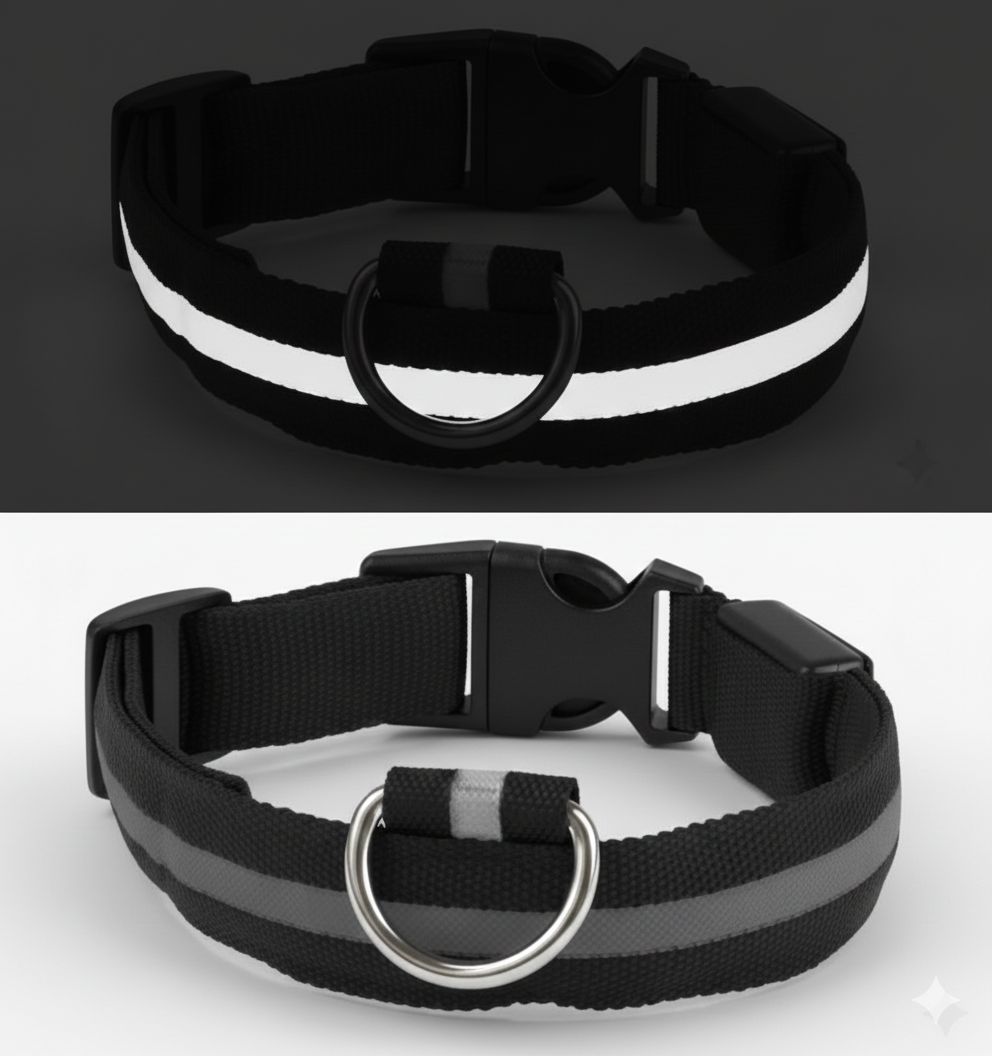 Collier LED Haute Visibilité Rechargeable USB – Sécurité Nocturne & Anti-Perte pour Chien