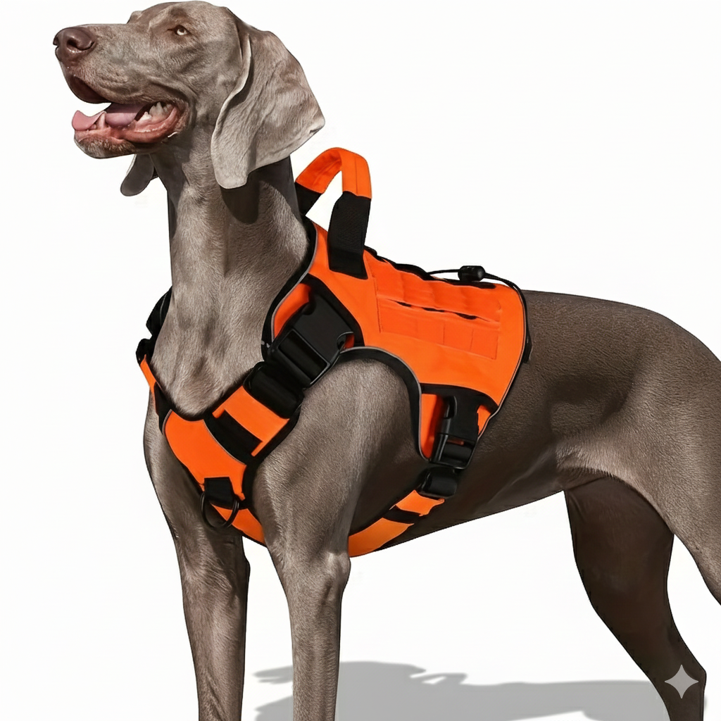Tactical Dog Harness with Handle – No-Pull K9 Service Vest (Hook & Loop Panels)