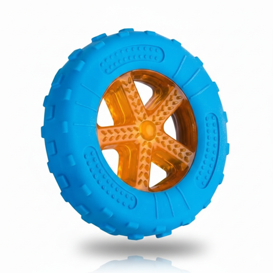 Jouet de Mastication en Caoutchouc Robuste – Nettoyage Dentaire & Interaction 4-en-1