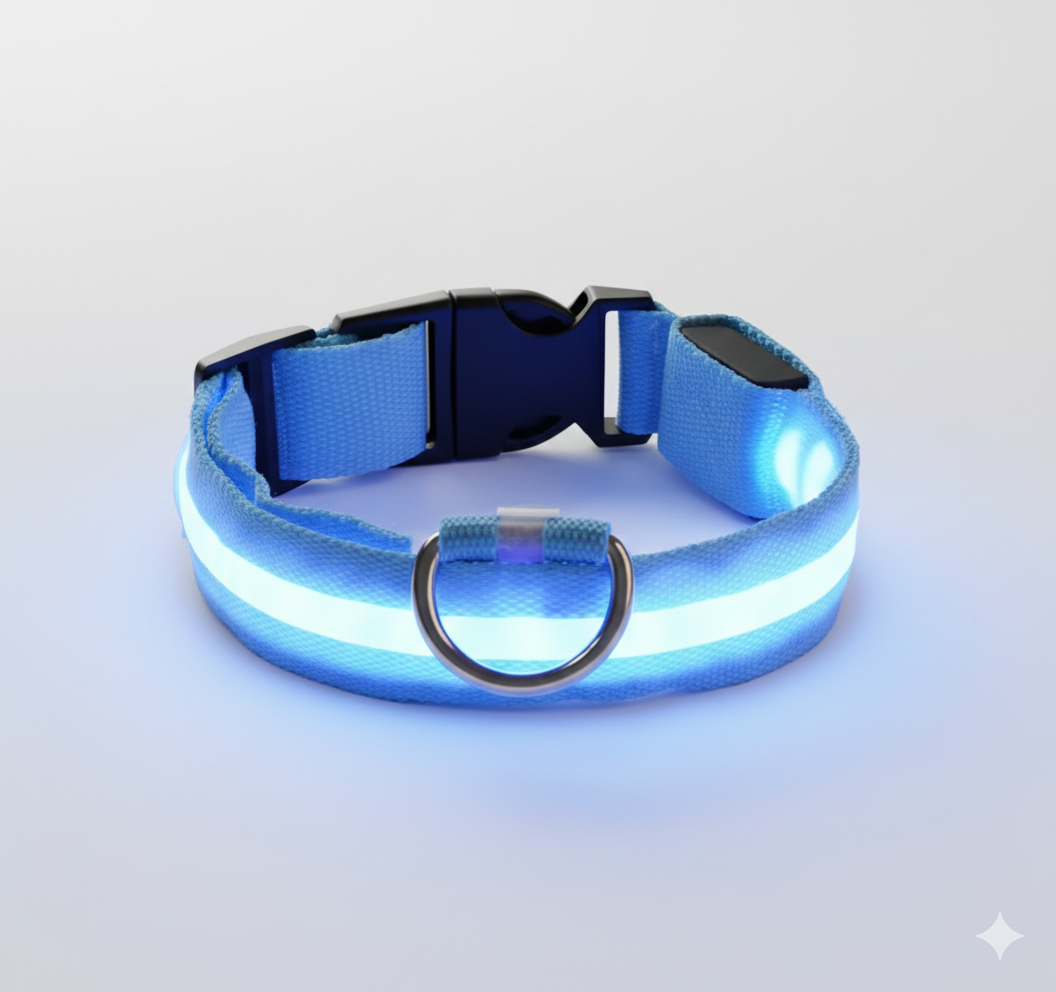 Collier LED Haute Visibilité Rechargeable USB – Sécurité Nocturne & Anti-Perte pour Chien
