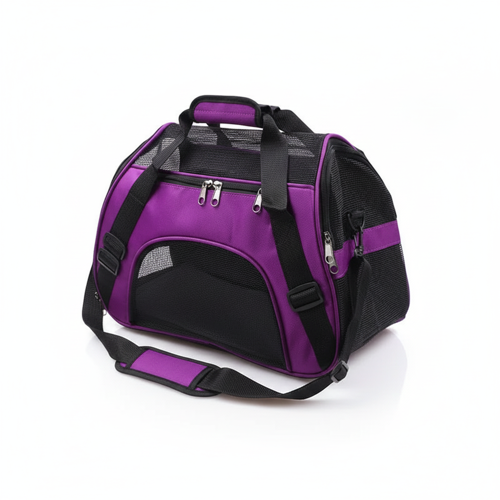 Breathable Soft-Sided Pet Carrier Tote – Foldable & Durable Travel Bag