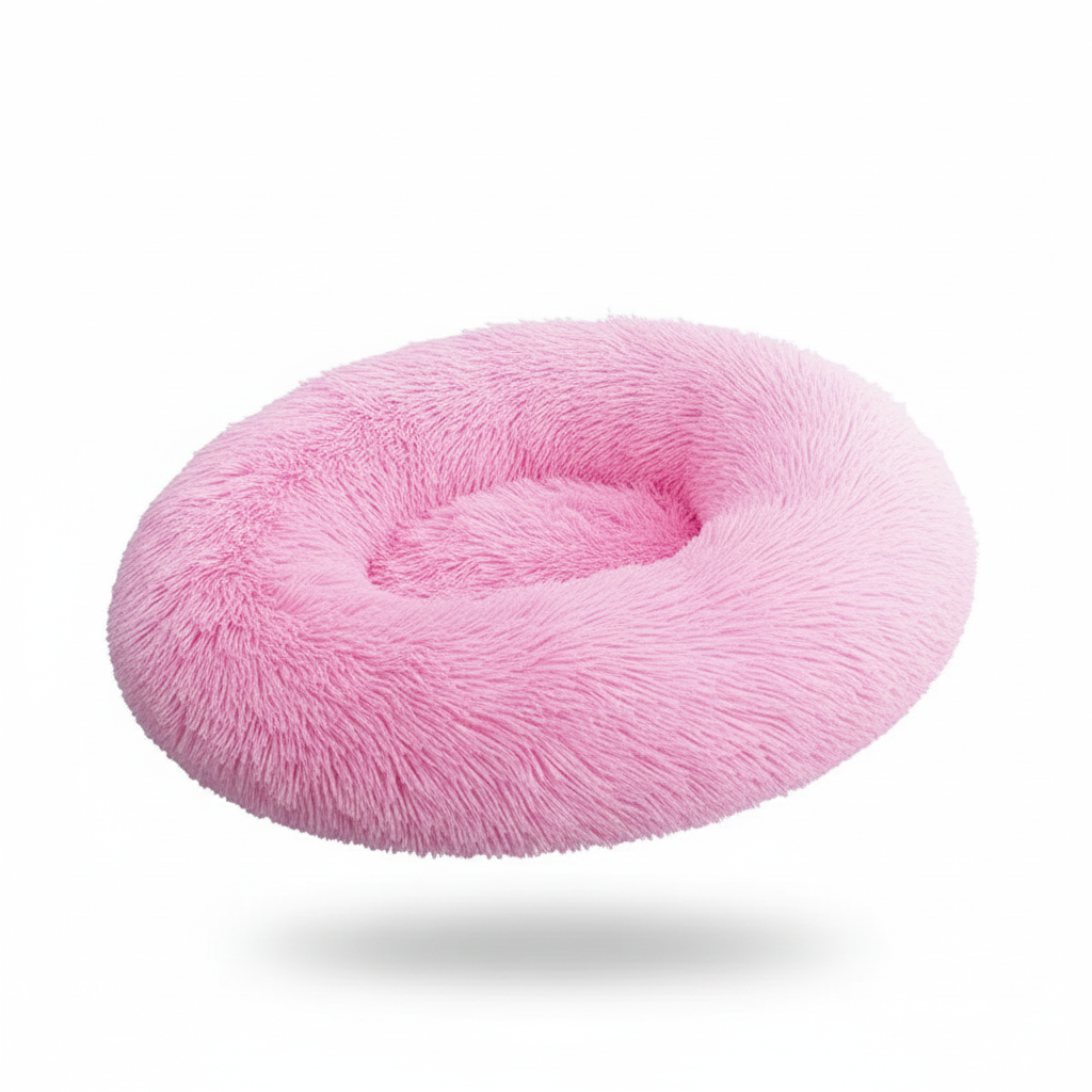 Lit Apaisant Donut pour Chien et Chat – Peluche Ultra Douce & Moelleuse