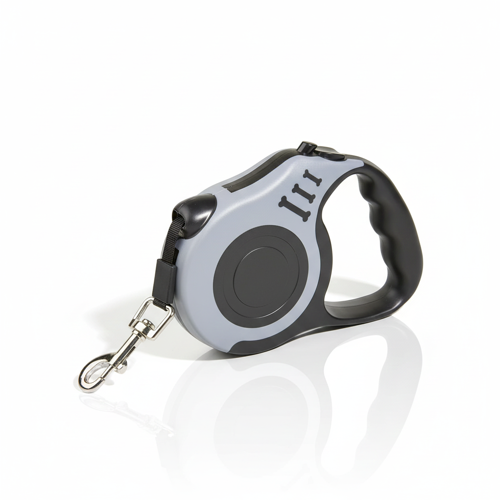 Ergonomische Rollleine für kleine Hunde & Katzen (3m / 5m) – Mit Stopp-Taste & Soft-Griff
