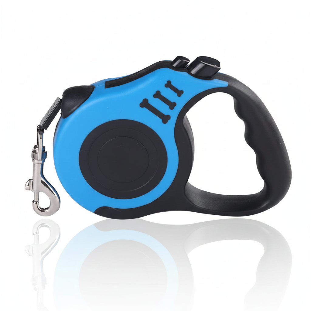 Ergonomische Rollleine für kleine Hunde & Katzen (3m / 5m) – Mit Stopp-Taste & Soft-Griff