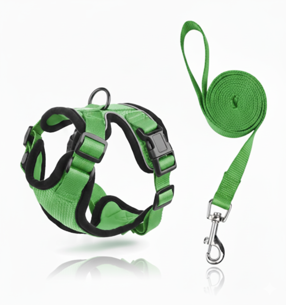 Escape-Proof Cat Harness & Leash Set – Soft Mesh Adjustable Walking Vest
