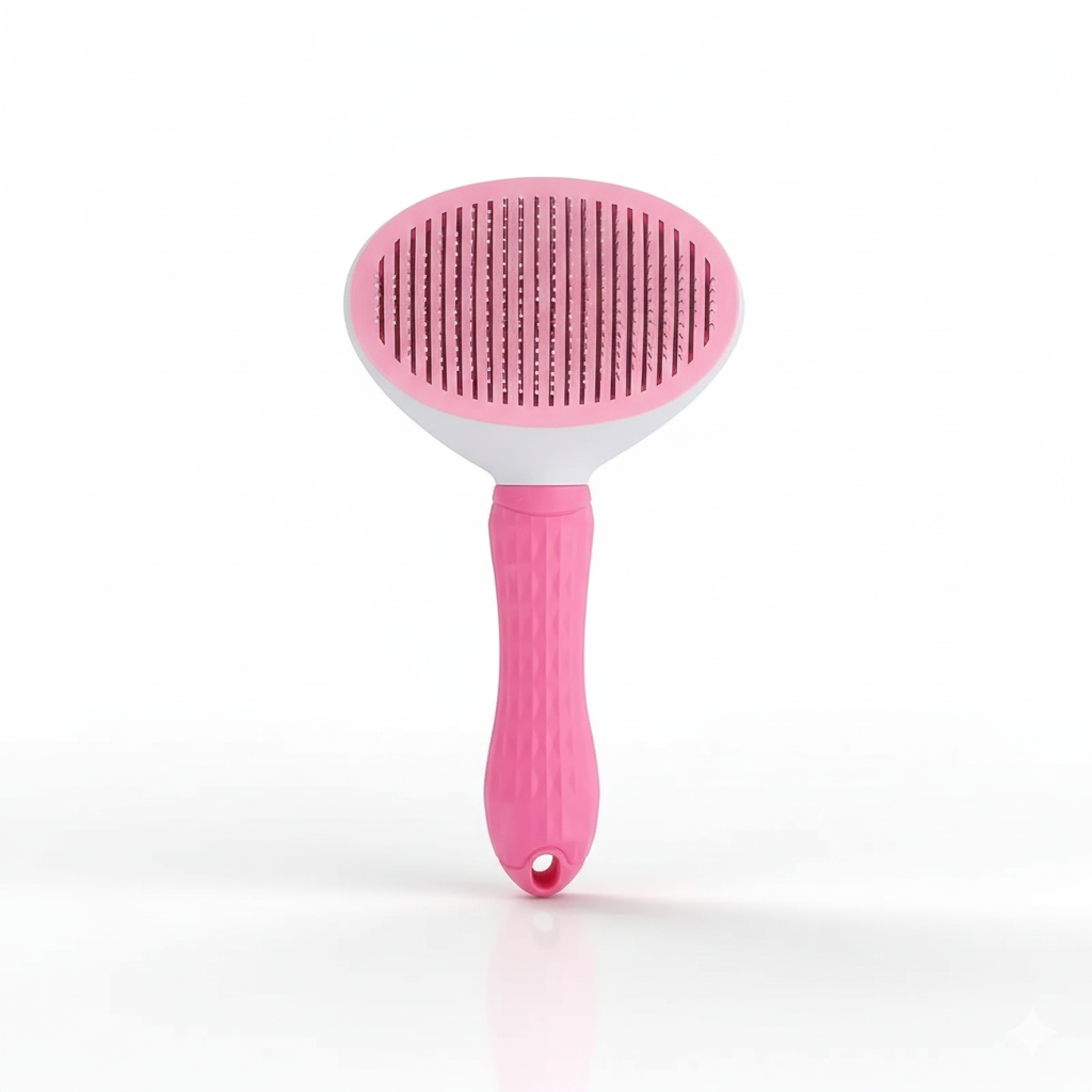 "One-Click" Self-Cleaning Slicker Brush – Massage & Grooming for Dogs & Cats