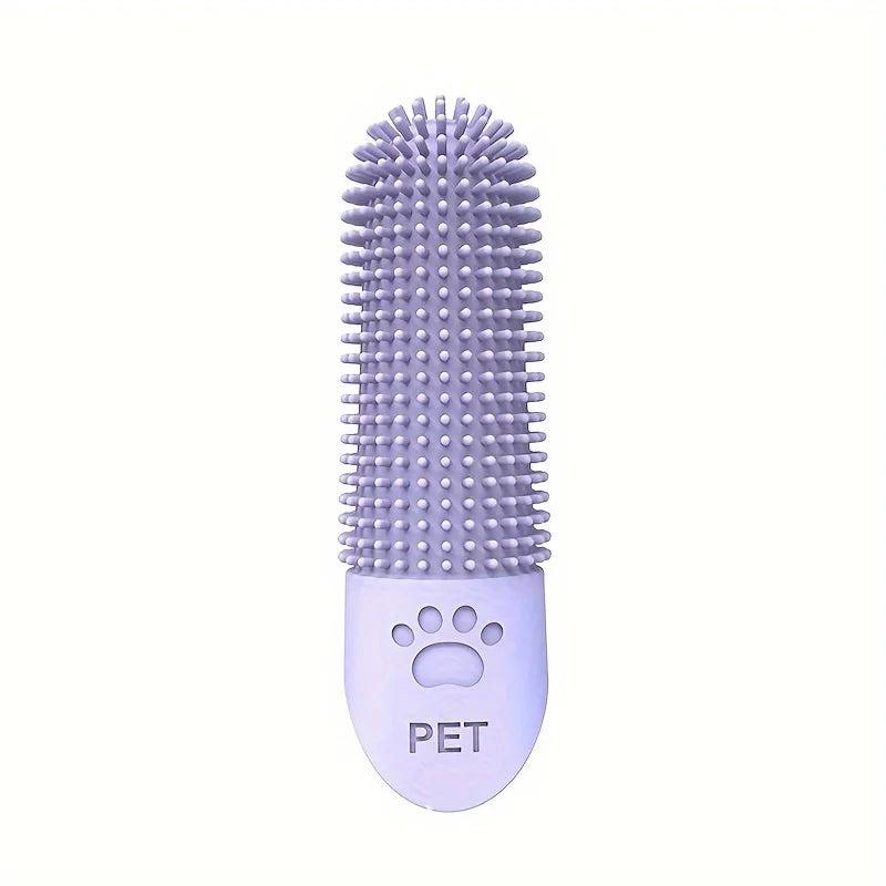 360° Soft Silicone Finger Toothbrush – Gentle Dental Care for Dogs & Cats