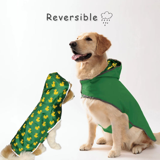 Manteau Imperméable Réversible pour Chien – Protection Tous Temps & Visibilité 360°