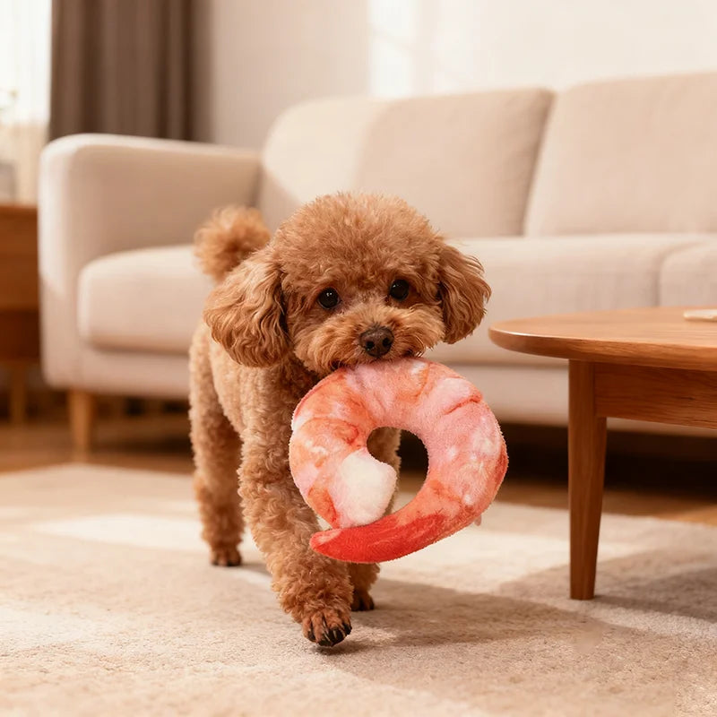 Jouets en Peluche Gourmands – Collection Pizza, Donut & Crevette avec Sons Interactifs