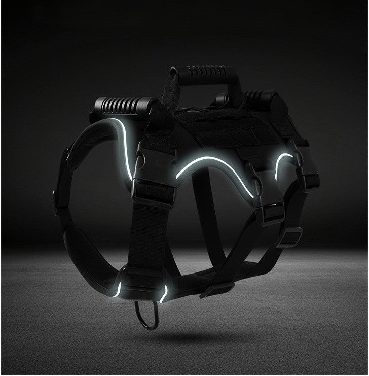 Pro Tactical K9 Dog Harness – No-Pull Vest with 3 Control Handles