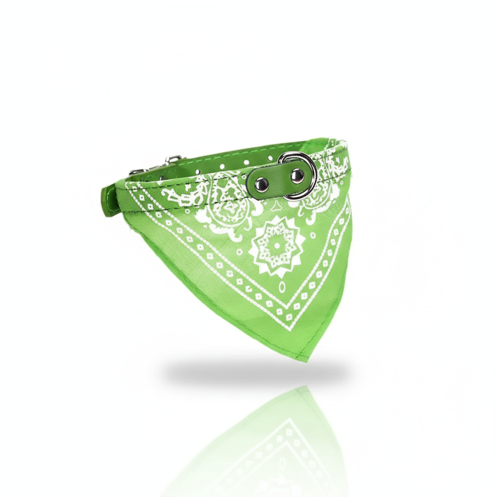 Collier Bandana en Cuir PU pour Chien et Chat – Style Élégant & Confortable